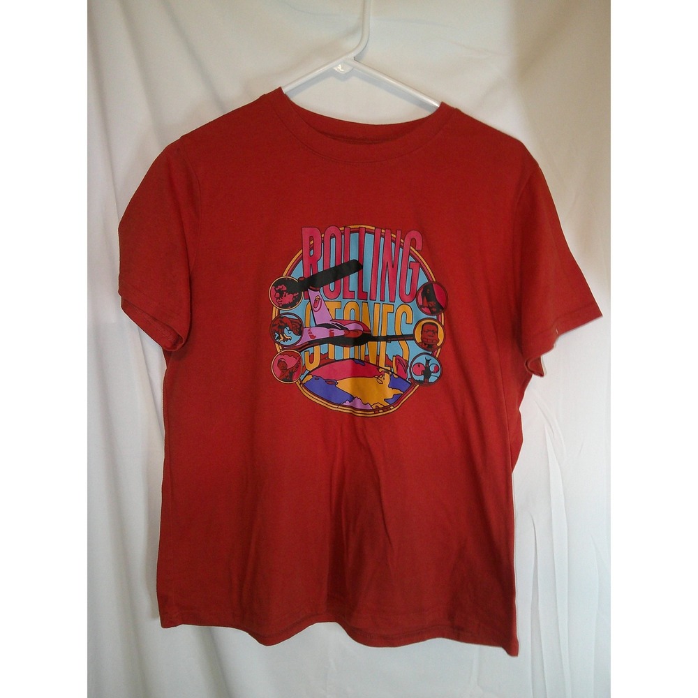 Rolling Stones Graphic T Shirt Band Tee Music Rock and Roll Red